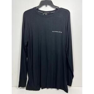 Alphalete Athletics Men’s Long Sleeve Crewneck Black Shirt Size Large Gym